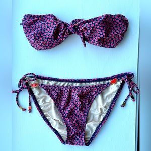 Shoshanna Swimwear Scattered Hearts Print Bikini